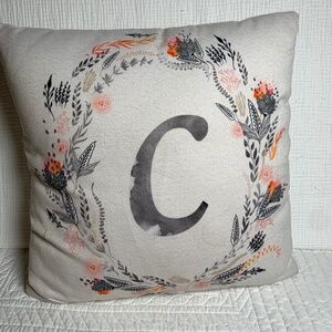 Urban Outfitters initial C throw pillow